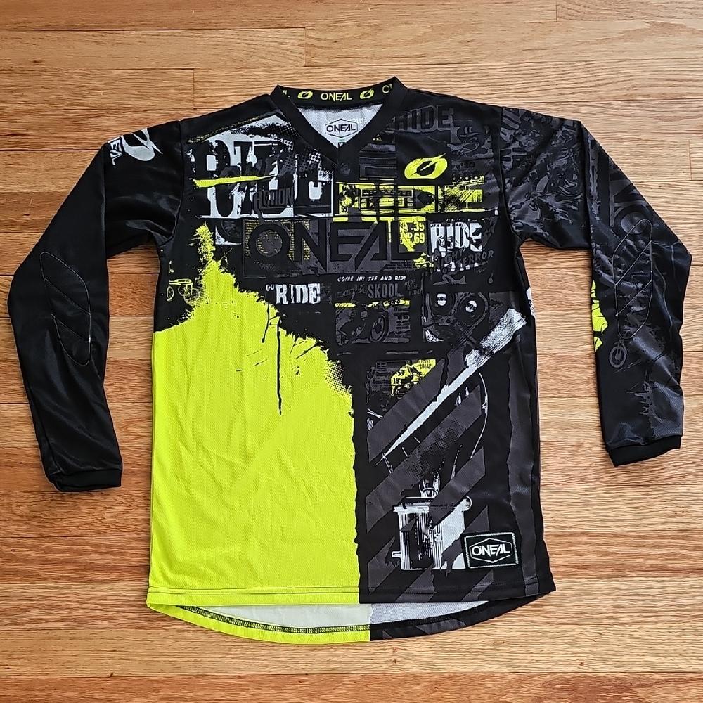 O'Neal Black and Yellow Graphic Motorcross Shirt